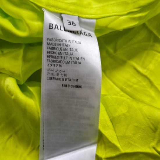 Balenciaga Handgeschriebenes Minimal Shirt aus Neon-Grüner Viskose - Image 5