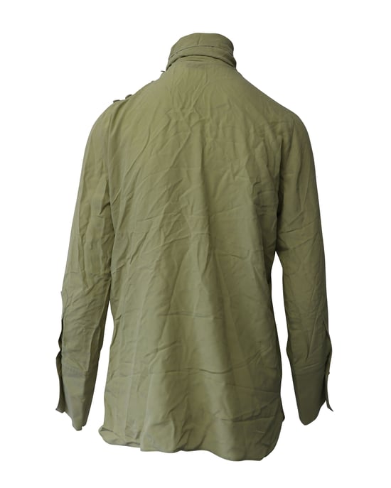 Joseph Pre-owned Bluse mit Schleifenkragen aus Seide - Khaki - Image 3