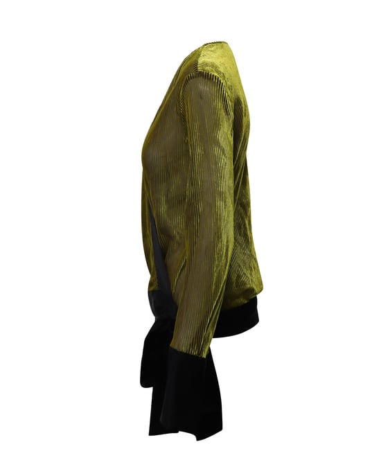 Diane von Furstenberg Wickelbluse aus gold-schwarzer Viskose - Image 2