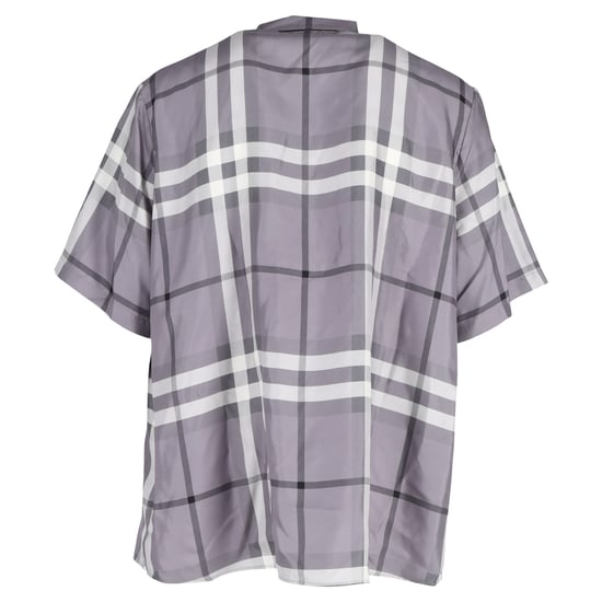 Burberry Bethnal Karohemd aus grauser Seide - Image 3
