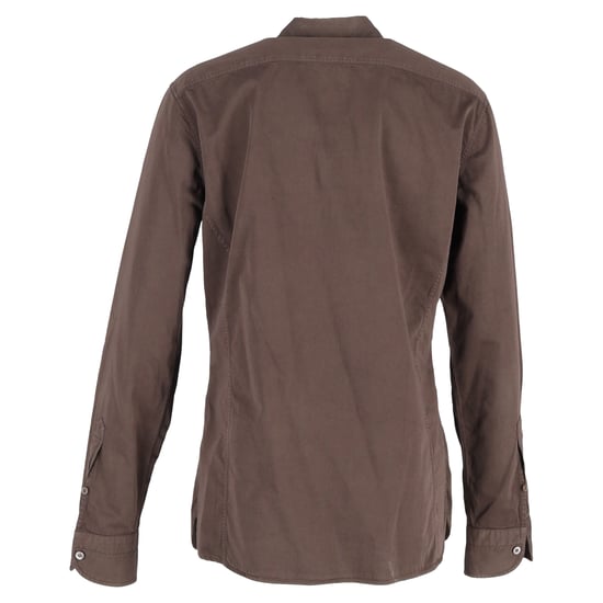 Tom Ford Twillhemd aus brauner Baumwolle - Image 3