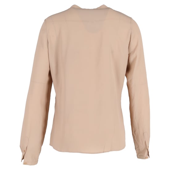 Alexander McQueen Bluse mit Spitzenbesatz aus beigem Polyester - Image 3