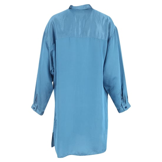 Y's by Yohji Yamamoto Button-Down-Hemd aus blauer Seide - Image 3