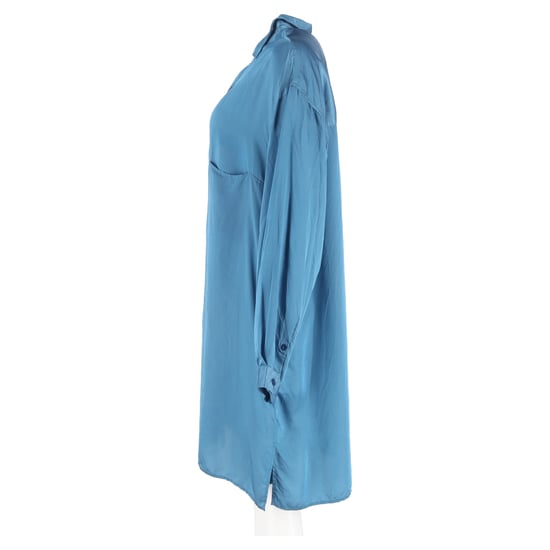 Y's by Yohji Yamamoto Button-Down-Hemd aus blauer Seide - Image 5