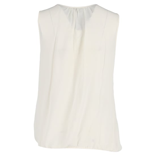 Ärmellose Bluse von Theory aus elfenbeinfarbener Seide - Image 3