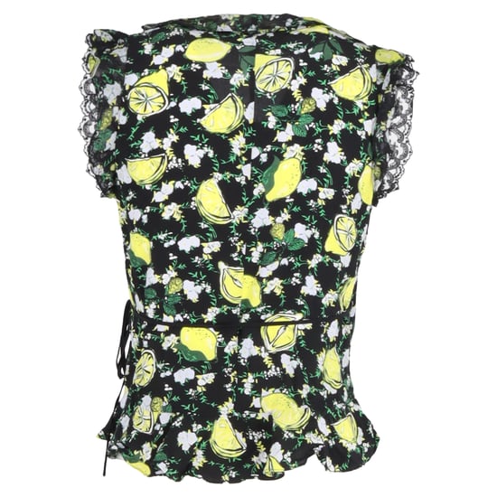 Diane von Furstenberg Peona Wickelbluse mit Zitronenmuster aus mehrfarbiger Seide - Image 3