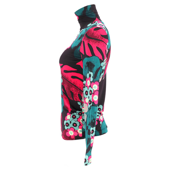 Dries Van Noten Langarmshirt mit Rollkragen und Blumenmuster aus mehrfarbigem Viskose - Image 2