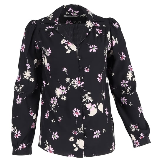 Valentino Bluse aus Crêpe de Chine mit floralem Seidenmuster - Image 1