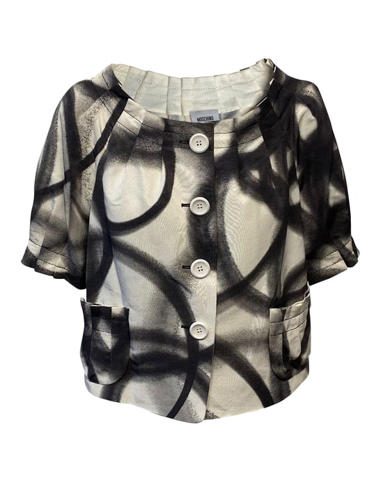 Moschino Günstige und schicke Bluse mit Knopfleiste aus mehrfarbiger Baumwolle - Image 1