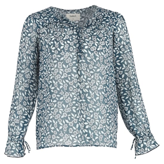 Ba&sh Beatrix Bluse mit Print aus blauem Polyester - Image 1