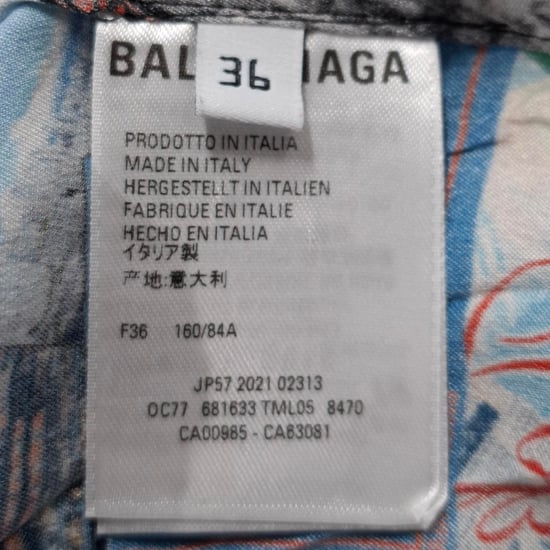 Balenciaga Pre-owned All Over Cities Hemd aus Seide - Mehrfarbig - Image 4