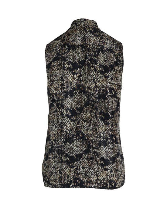 Theory Arilia Schlangenspitzentop aus mehrfarbiger Seide - Image 2