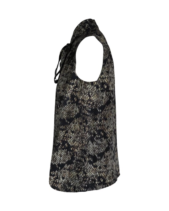 Theory Arilia Schlangenspitzentop aus mehrfarbiger Seide - Image 3