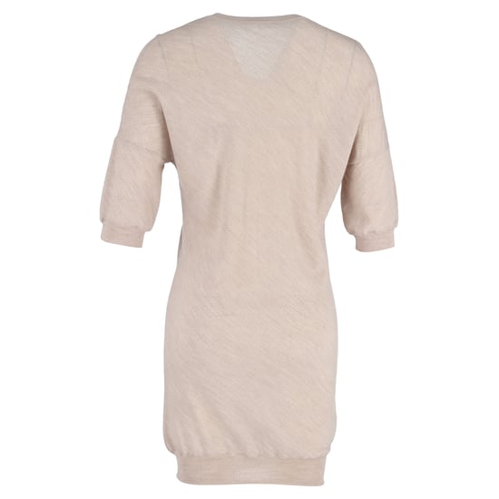 Chloé Minikleid mit V-Ausschnitt aus beigefarbenem Leinen - Image 3
