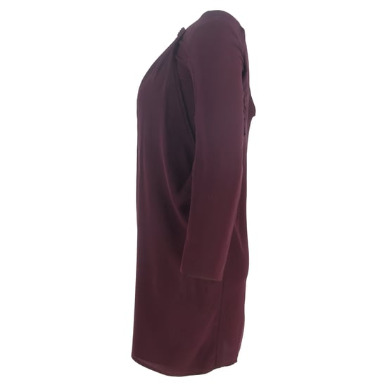 Miu Miu Plissiertes Minikleid aus burgunderroter Seide - Image 2