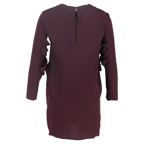 Miu Miu Plissiertes Minikleid aus burgunderroter Seide - Image 3