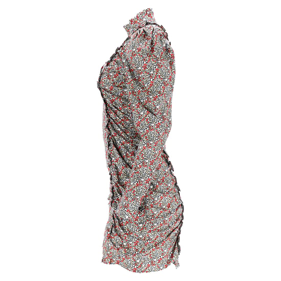 Ganni gerafftes Minikleid mit Blumendruck aus mehrfarbiger Baumwolle - Image 2