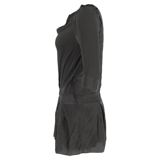 Maje Robe Minikleid mit 3/4-Ärmeln aus olivgrüner Seide - Image 2