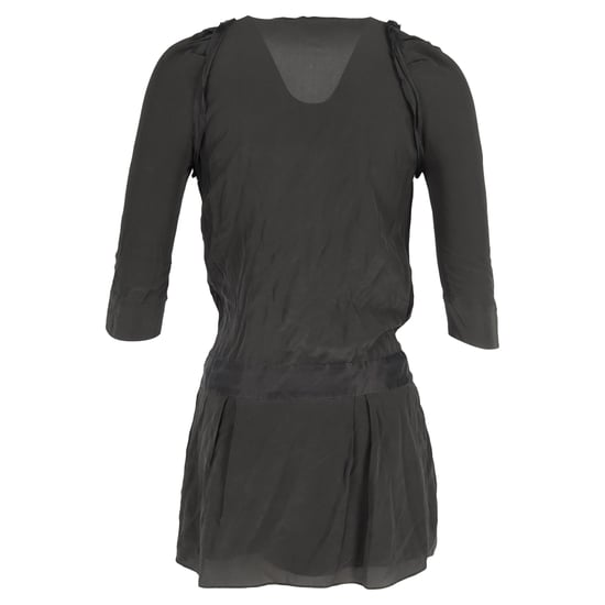 Maje Robe Minikleid mit 3/4-Ärmeln aus olivgrüner Seide - Image 3
