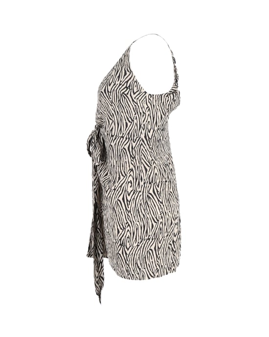 Nanushka Mini-Wickelkleid aus geknittertem Crêpe in Viskose mit Tiermuster - Image 2