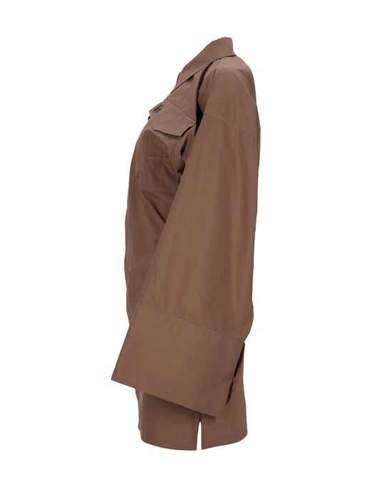 Das Attico Dakota Minikleid aus brauner Baumwolle - Image 2