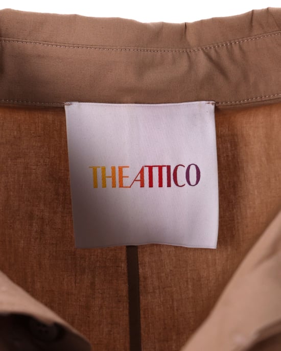 Das Attico Dakota Minikleid aus brauner Baumwolle - Image 4