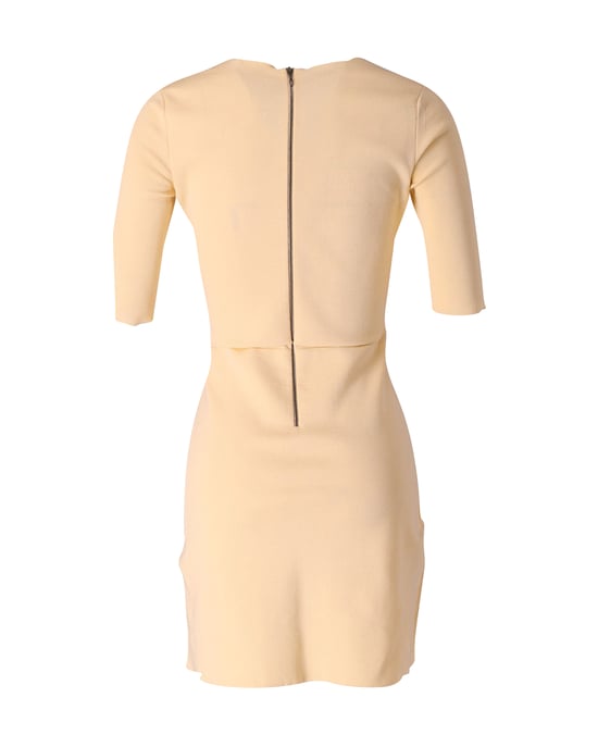 Chloe Minikleid mit Rundhalsausschnitt in Pastellgelb aus Polyester - Image 3
