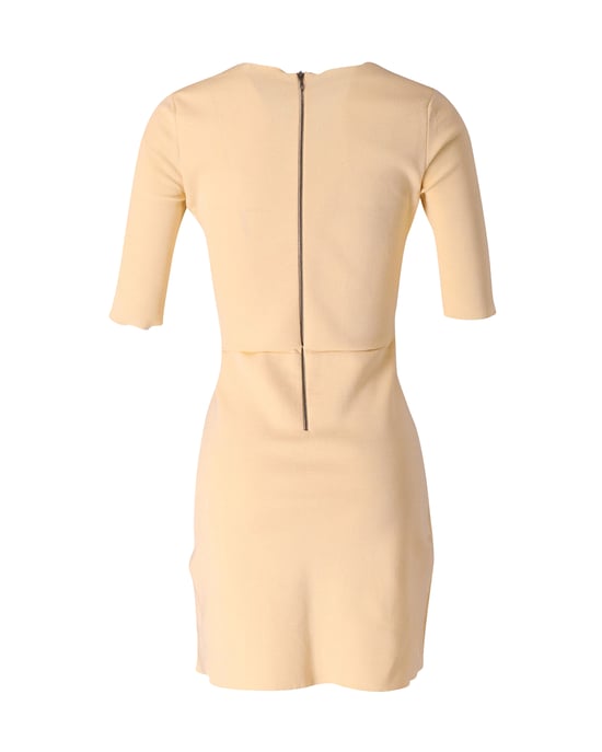 Chloe Minikleid mit Rundhalsausschnitt in Pastellgelb aus Polyester - Image 4