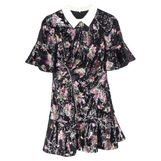 Selbstporträt-Minikleid mit Blumenmuster und Pailletten aus mehrfarbigem Polyester - Image 1
