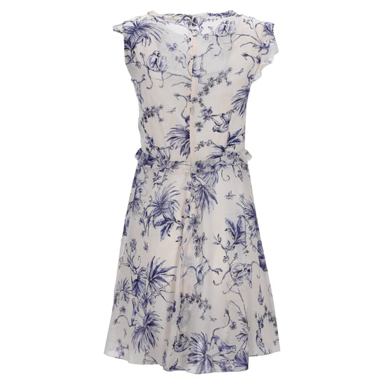 RED Valentino Minikleid mit Affenprint und Rüschenbesatz aus cremefarbener Seide - Image 3