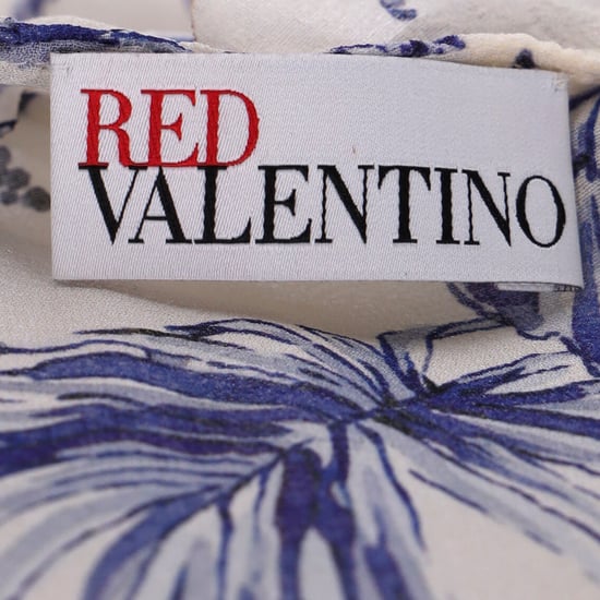 RED Valentino Minikleid mit Affenprint und Rüschenbesatz aus cremefarbener Seide - Image 4