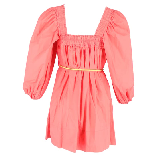 Zimmermann Nina Plissiertes Minikleid mit Raffungen aus korallenfarbener Baumwolle - Image 3