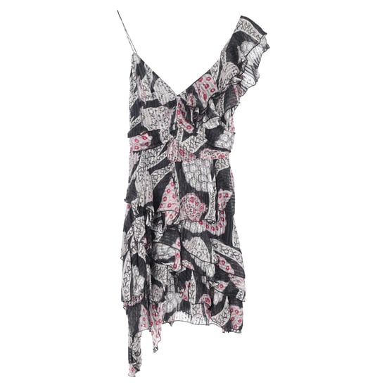 Isabel Marant bedrucktes, gerüschtes Minikleid aus mehrfarbiger Seide - Image 1