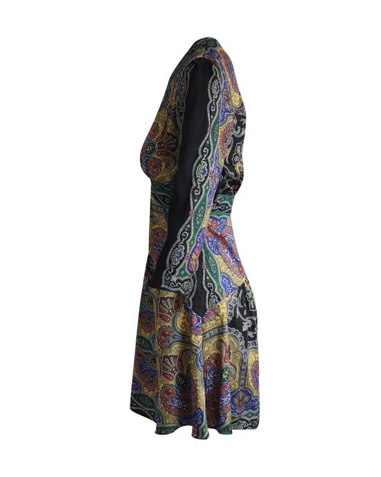 Sandro Rayan Minikleid mit V-Ausschnitt und Print aus mehrfarbigem Polyester - Image 2
