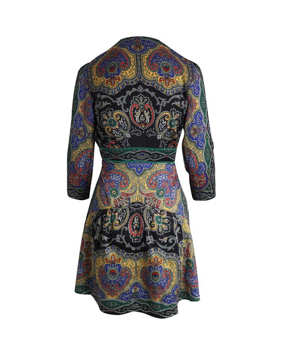 Sandro Rayan Minikleid mit V-Ausschnitt und Print aus mehrfarbigem Polyester - Image 3