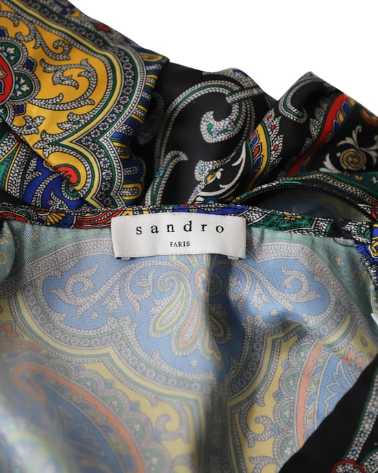 Sandro Rayan Minikleid mit V-Ausschnitt und Print aus mehrfarbigem Polyester - Image 4
