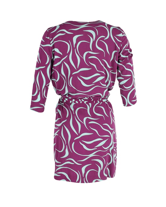 Diane von Furstenberg Danil Minikleid mit Wasserfallausschnitt und Gürtel aus mehrfarbigem Polyester - Image 2