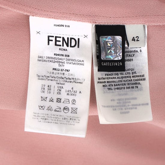 Fendi Minikleid mit Rollkragen und Rüschenärmeln aus rosa Viskose - Image 5
