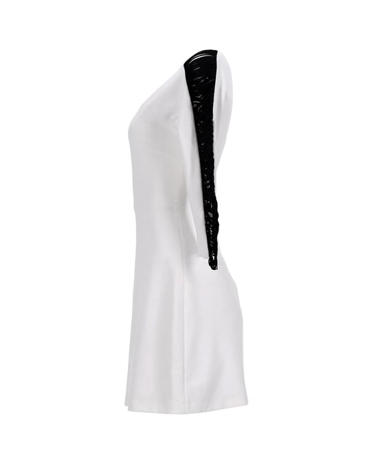 Sandro – Kleid mit Fransen an den Seitenärmeln aus weißem Polyester - Image 2