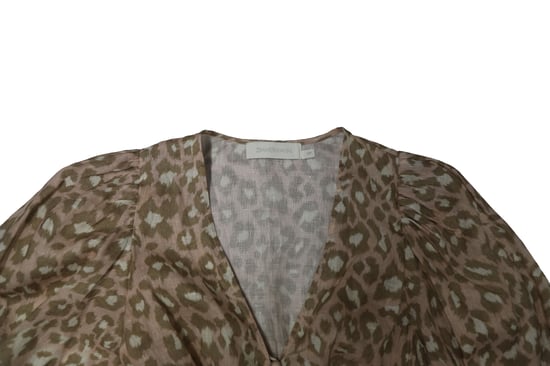 Zimmermann Carnaby Minikleid mit Raffungen aus Leinen mit Animal-Print - Image 6