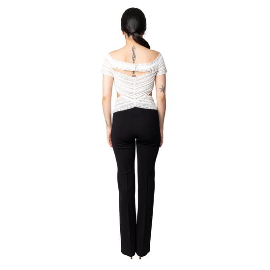 Weißes Cut-out-Top von Gianfranco Ferré – 90er Jahre - Image 6