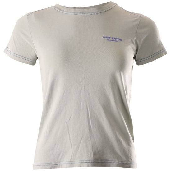 Acne Studios T-Shirt mit Markenstickerei aus hellgrüner Baumwolle - Image 1