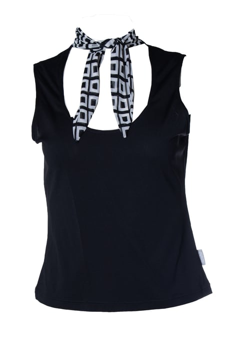Versace Jeans Couture, schwarzes Schal-Top - Image 1
