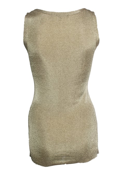 Gucci, goldfarbenes ärmelloses Lurex-Top - Image 3