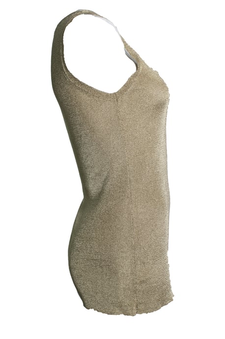 Gucci, goldfarbenes ärmelloses Lurex-Top - Image 4