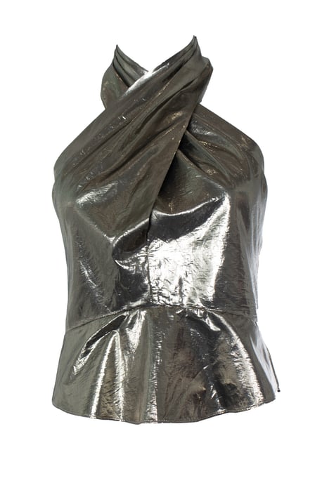 Isabel Marant, metallisch glänzendes Neckholder-Top - Image 1