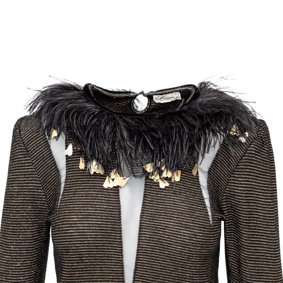 Valentino Boutique Top mit Federbesatz – 80er Jahre - Image 4