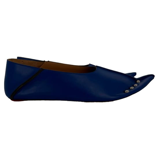 Marni Nieten-Ballerinas aus blauer Leder - Image 1