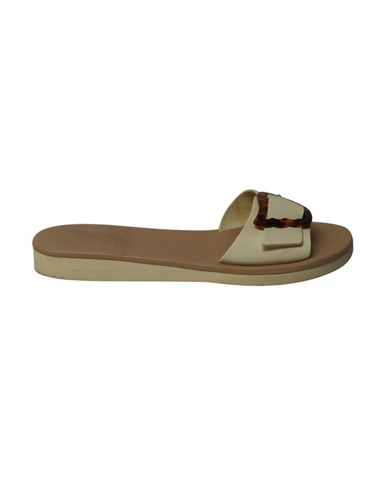 Antike griechische Aglaia-Sandalen aus weißem Leder - Image 1