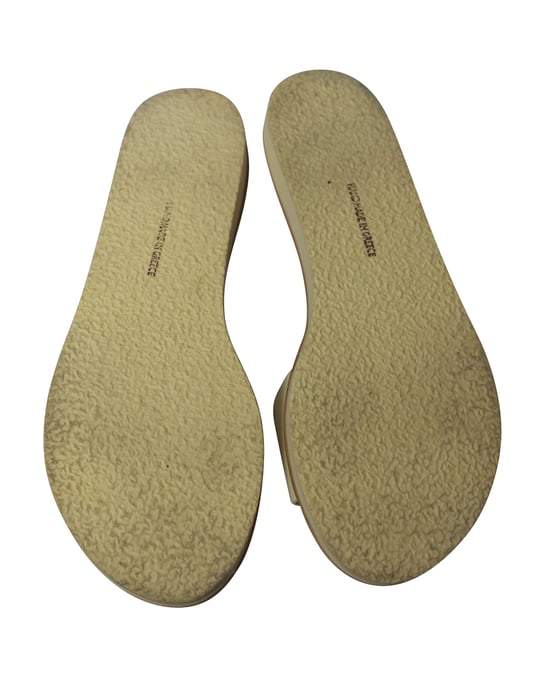 Antike griechische Aglaia-Sandalen aus weißem Leder - Image 5